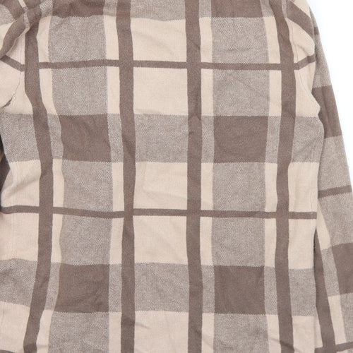 kelidoscope   Womens Brown Collared Plaid Viscose Cardigan Jumper Size 14   - 14/16
