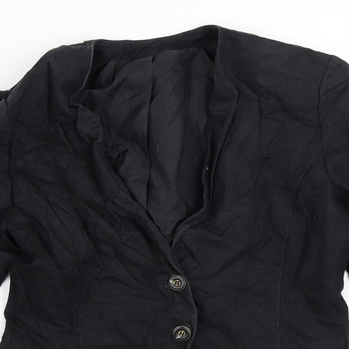 St Michael Womens Black   Jacket Blazer Size 10