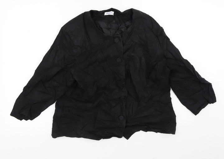 Damart Womens Black Jacket Blazer Size 18
