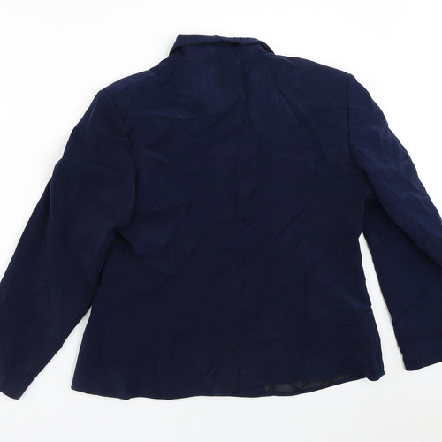 Warp & Weft Womens Blue   Jacket Blazer Size 16
