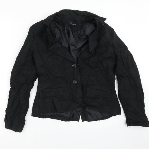Evie Womens Black Striped  Jacket Blazer Size 14