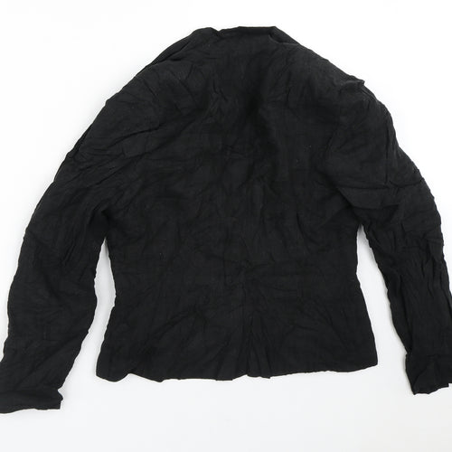 Evie Womens Black Striped  Jacket Blazer Size 14