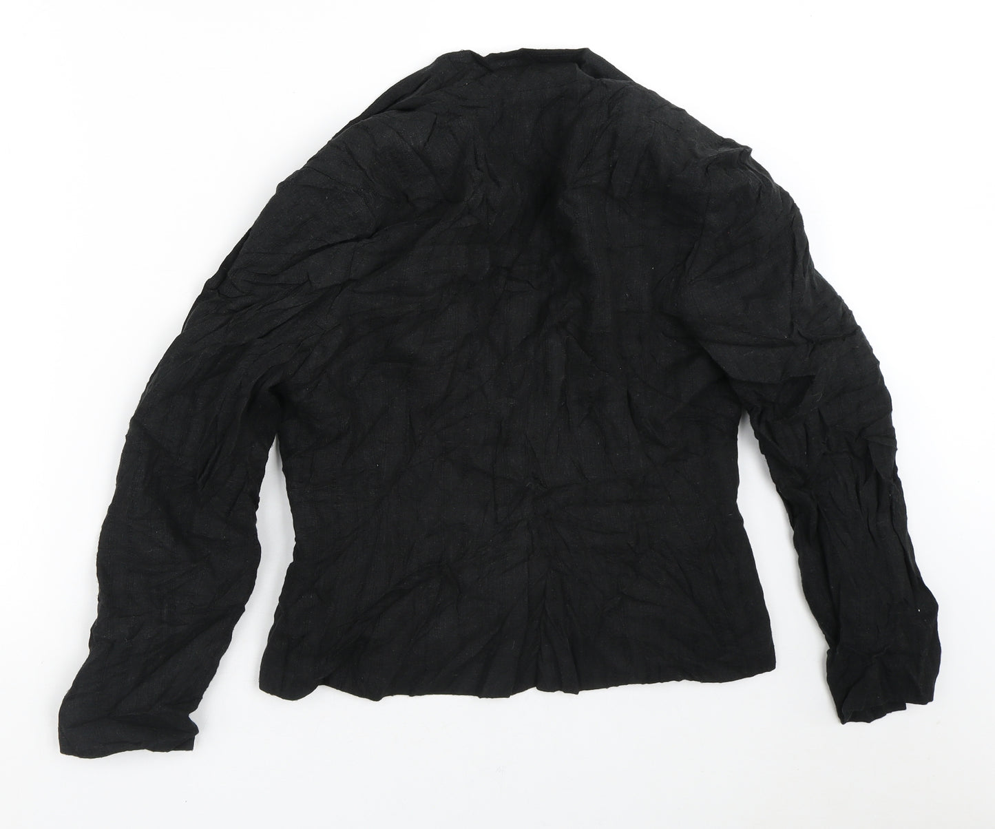 Evie Womens Black Striped  Jacket Blazer Size 14