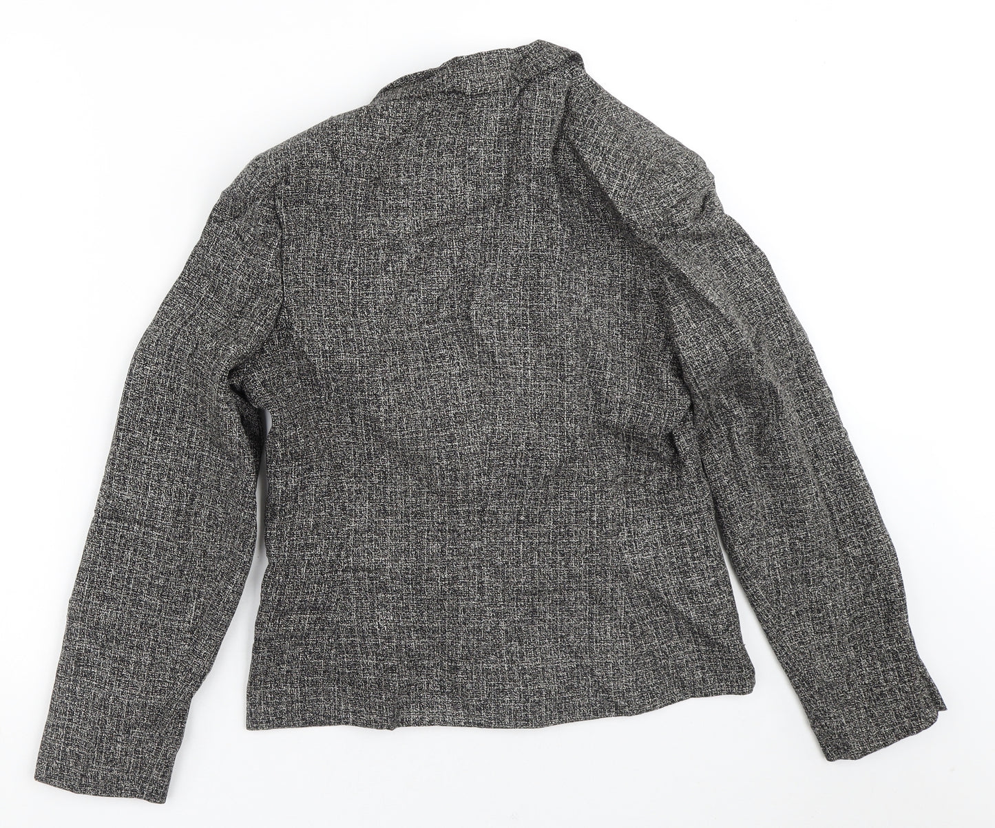Kesta Womens Grey Geometric  Jacket Blazer Size 12