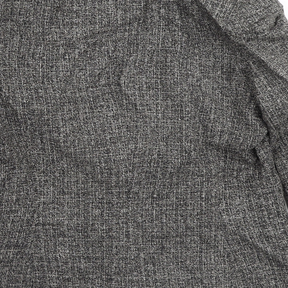 Kesta Womens Grey Geometric  Jacket Blazer Size 12