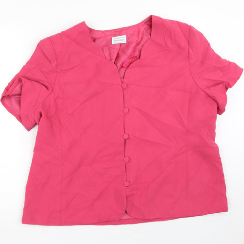 Victoria Layne Womens Pink   Jacket Blazer Size 22