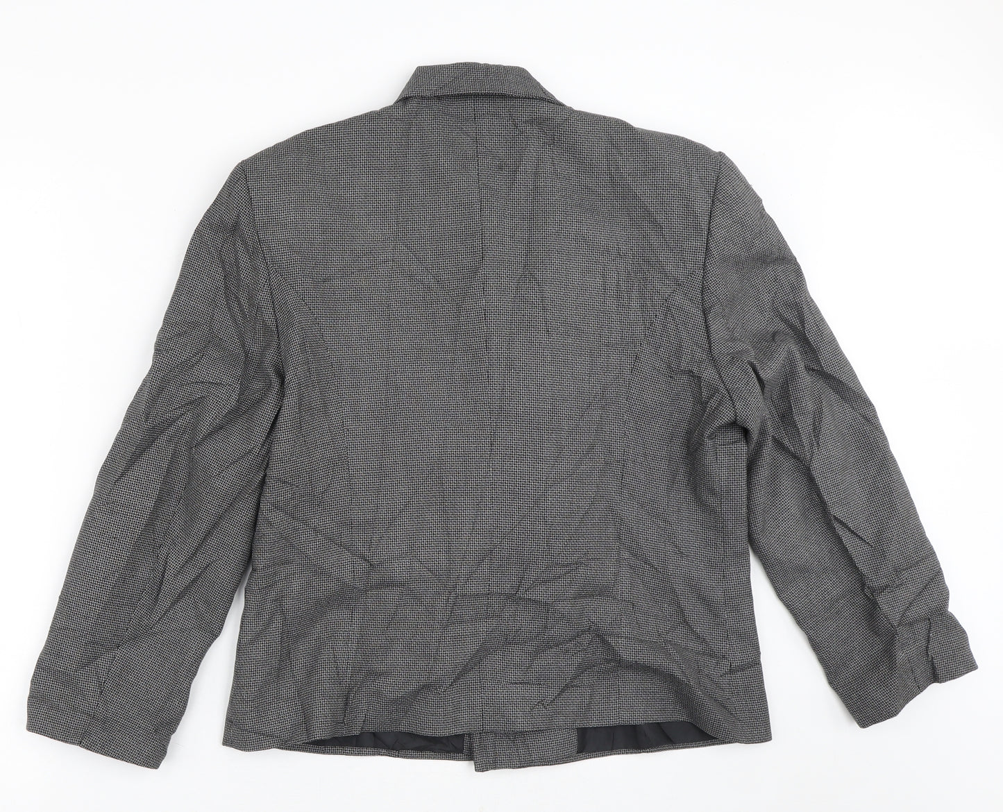 Preworn Womens Grey Geometric  Jacket Blazer Size M