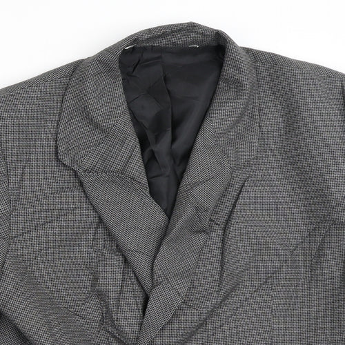 Preworn Womens Grey Geometric  Jacket Blazer Size M