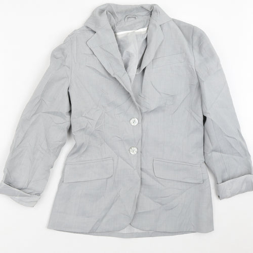 New Look Womens Grey Striped  Jacket Blazer Size M