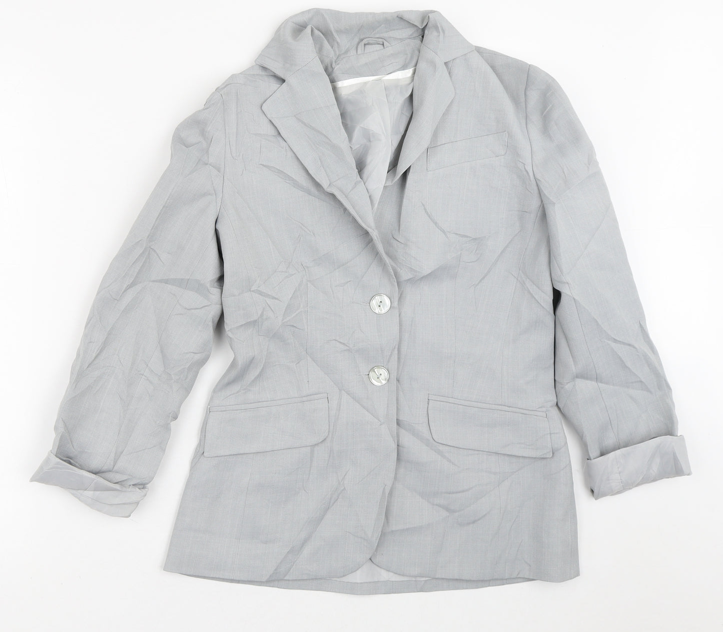 New Look Womens Grey Striped  Jacket Blazer Size M