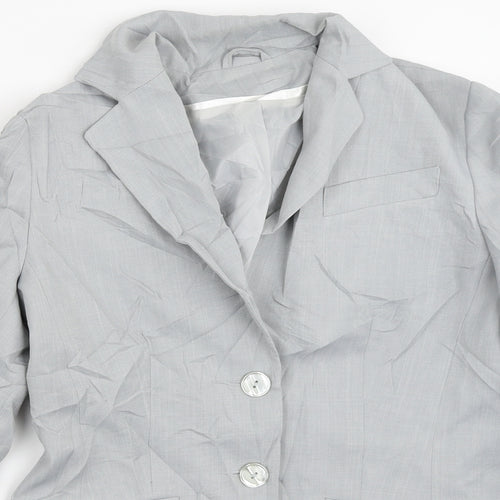 New Look Womens Grey Striped  Jacket Blazer Size M