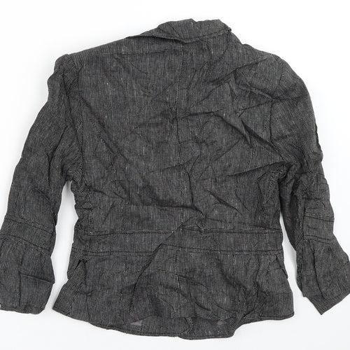 Principles Womens Grey Geometric  Jacket Blazer Size 8