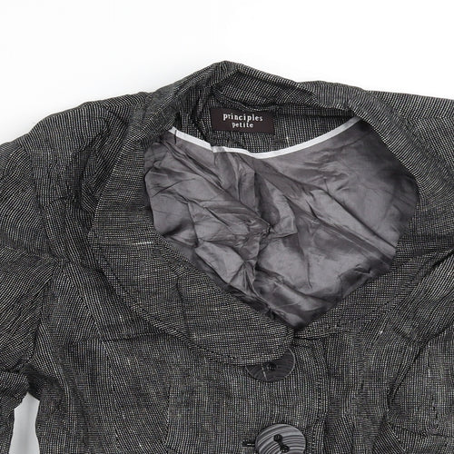 Principles Womens Grey Geometric  Jacket Blazer Size 8