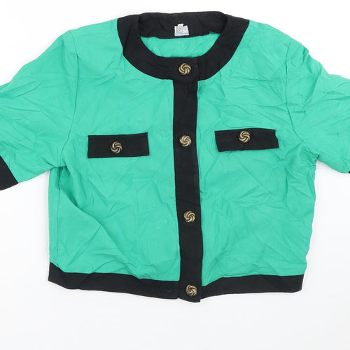 Preworn Womens Green Striped  Jacket  Size 14