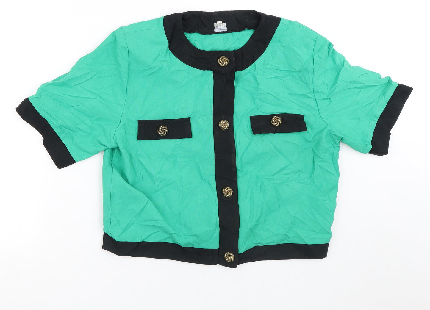 Preworn Womens Green Striped  Jacket  Size 14