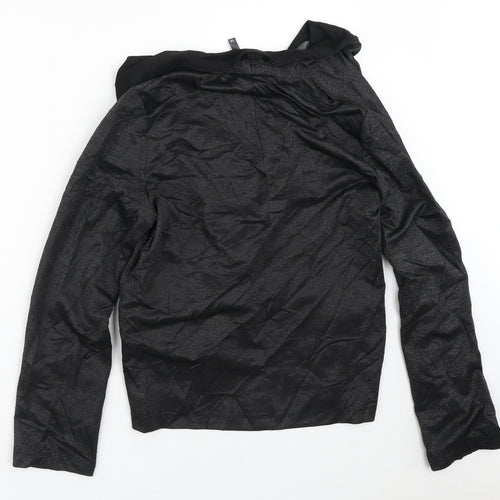 NEXT Womens Black Geometric  Jacket Blazer Size 14