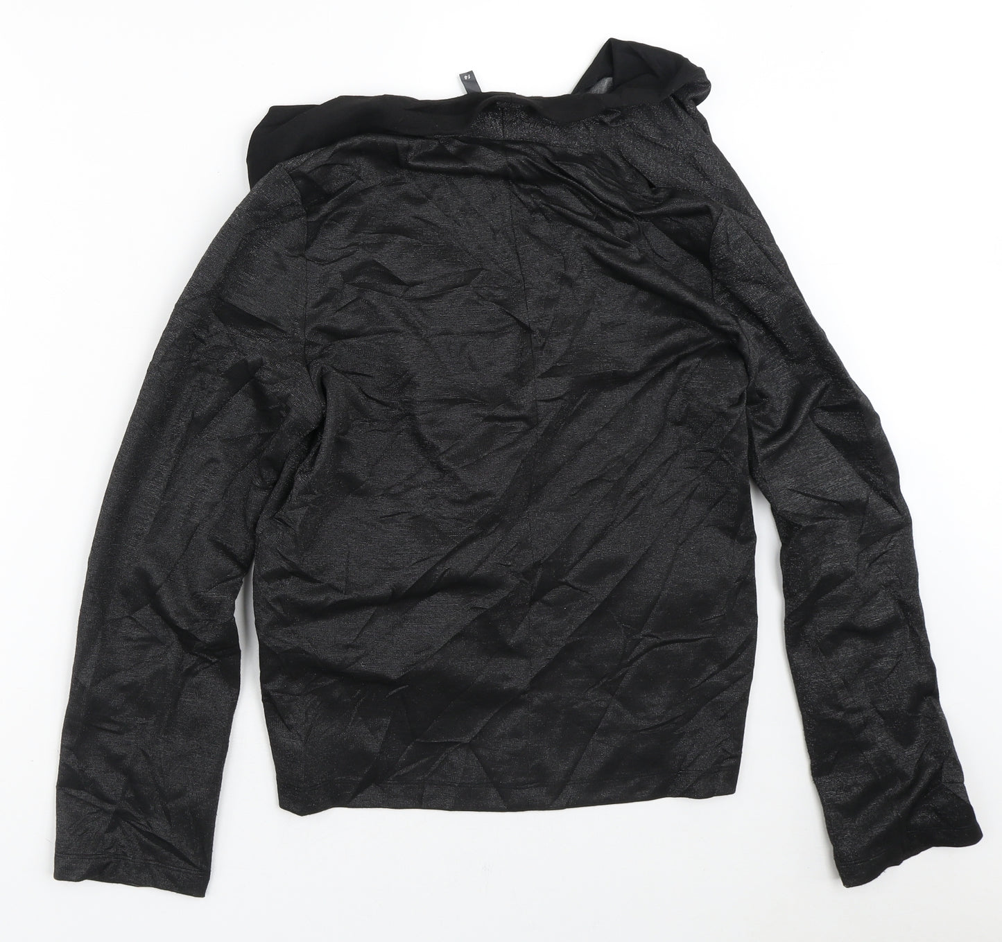 NEXT Womens Black Geometric  Jacket Blazer Size 14