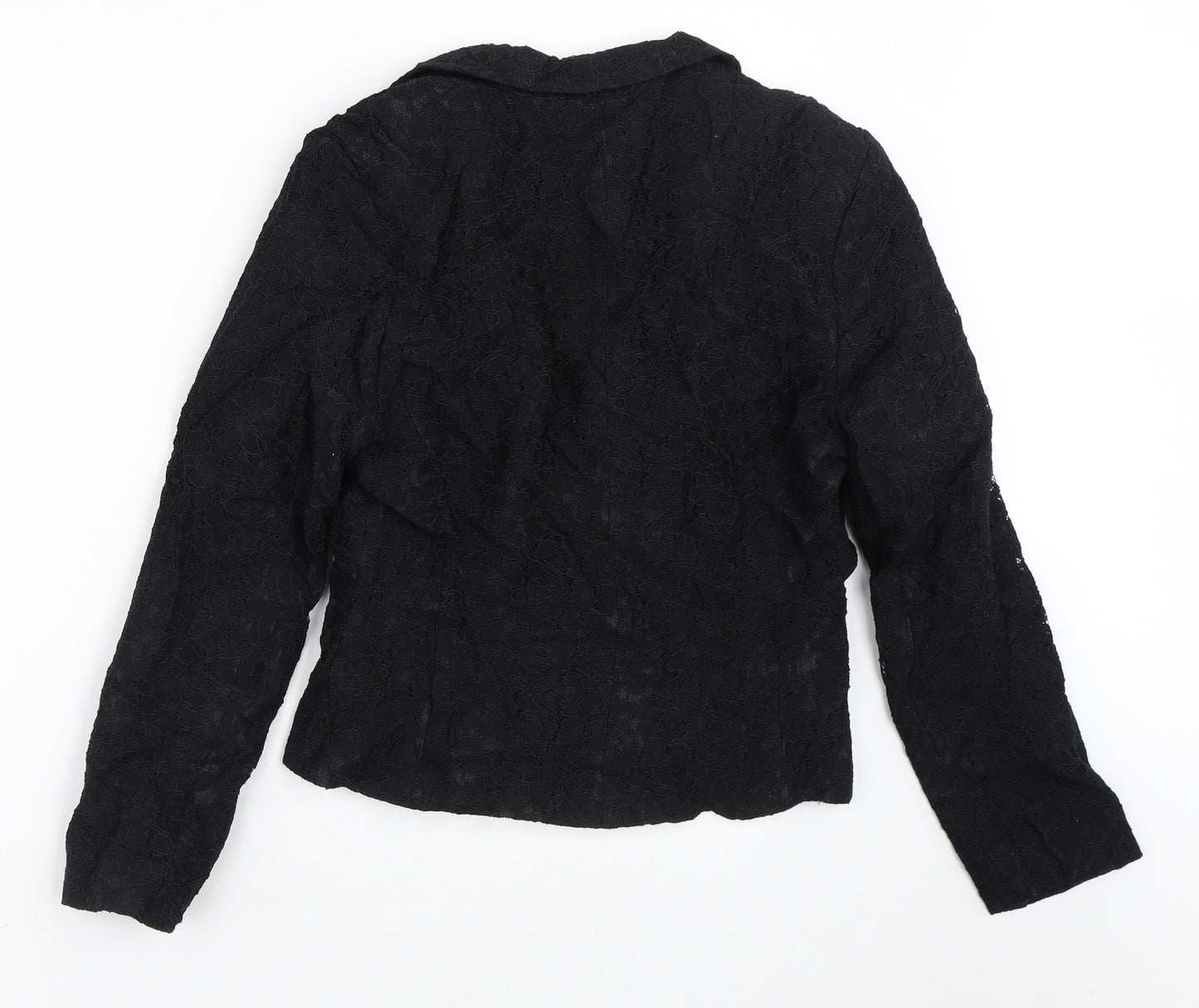 BHS Womens Black Floral  Jacket Blazer Size 10