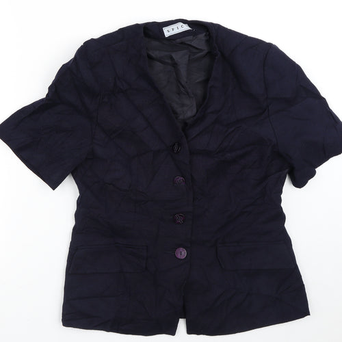 Spice Womens Blue   Jacket Blazer Size M   - Short Sleeves