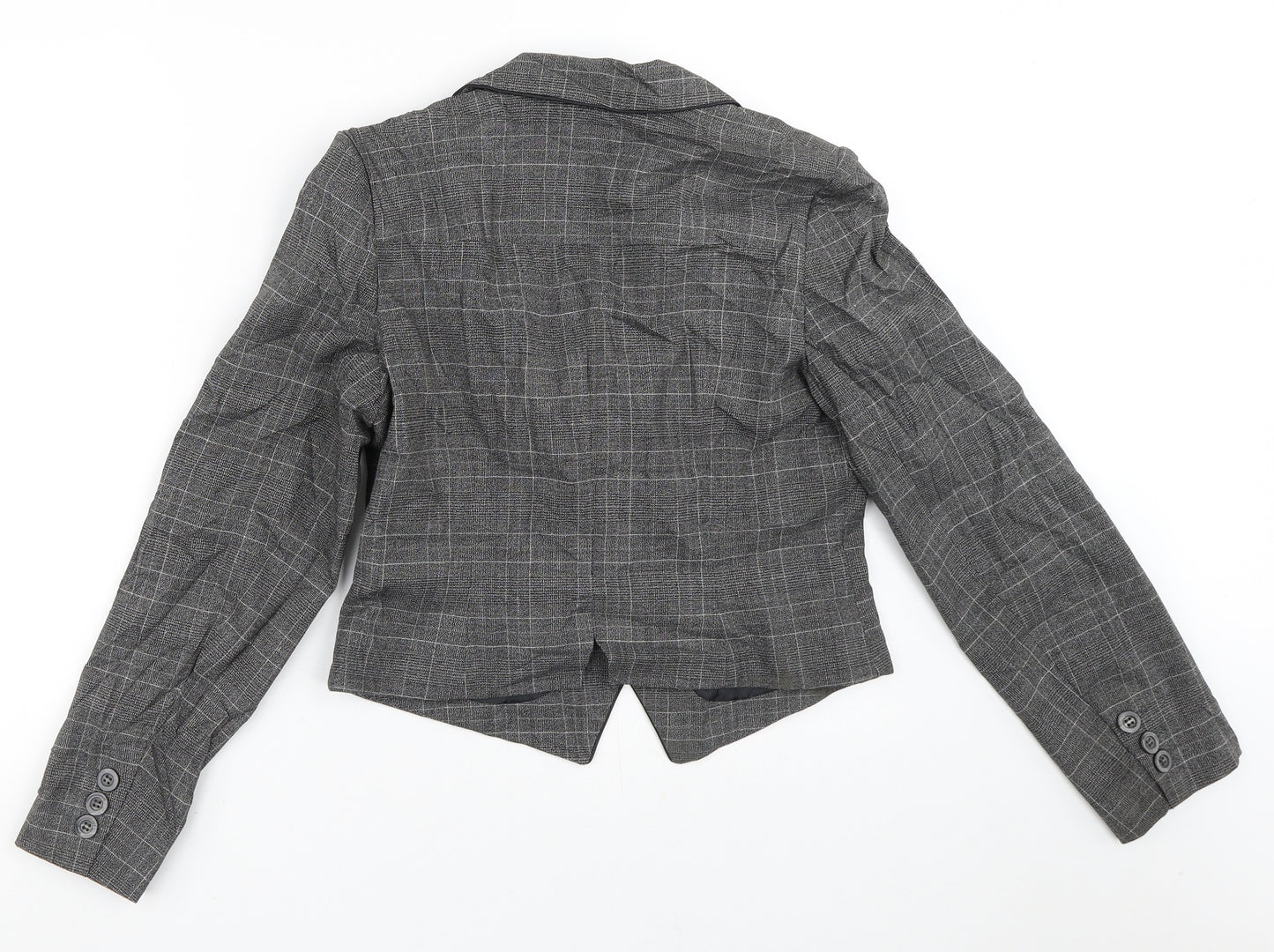 Dorothy Perkins Womens Grey Plaid  Jacket Blazer Size 12