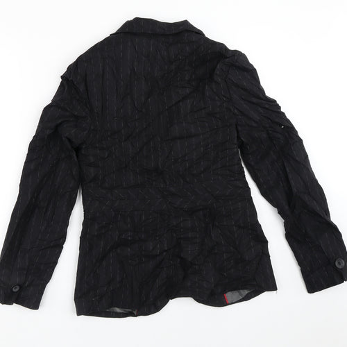 NEXT Womens Black Striped  Jacket Blazer Size 10