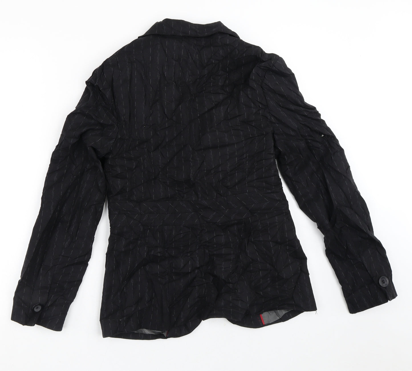 NEXT Womens Black Striped  Jacket Blazer Size 10