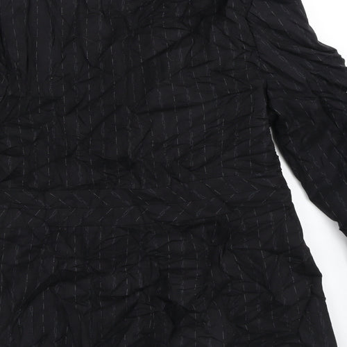 NEXT Womens Black Striped  Jacket Blazer Size 10