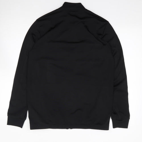 adidas Boys Black Colourblock Polyester Full Zip Sweatshirt Size 15-16 Years  Zip