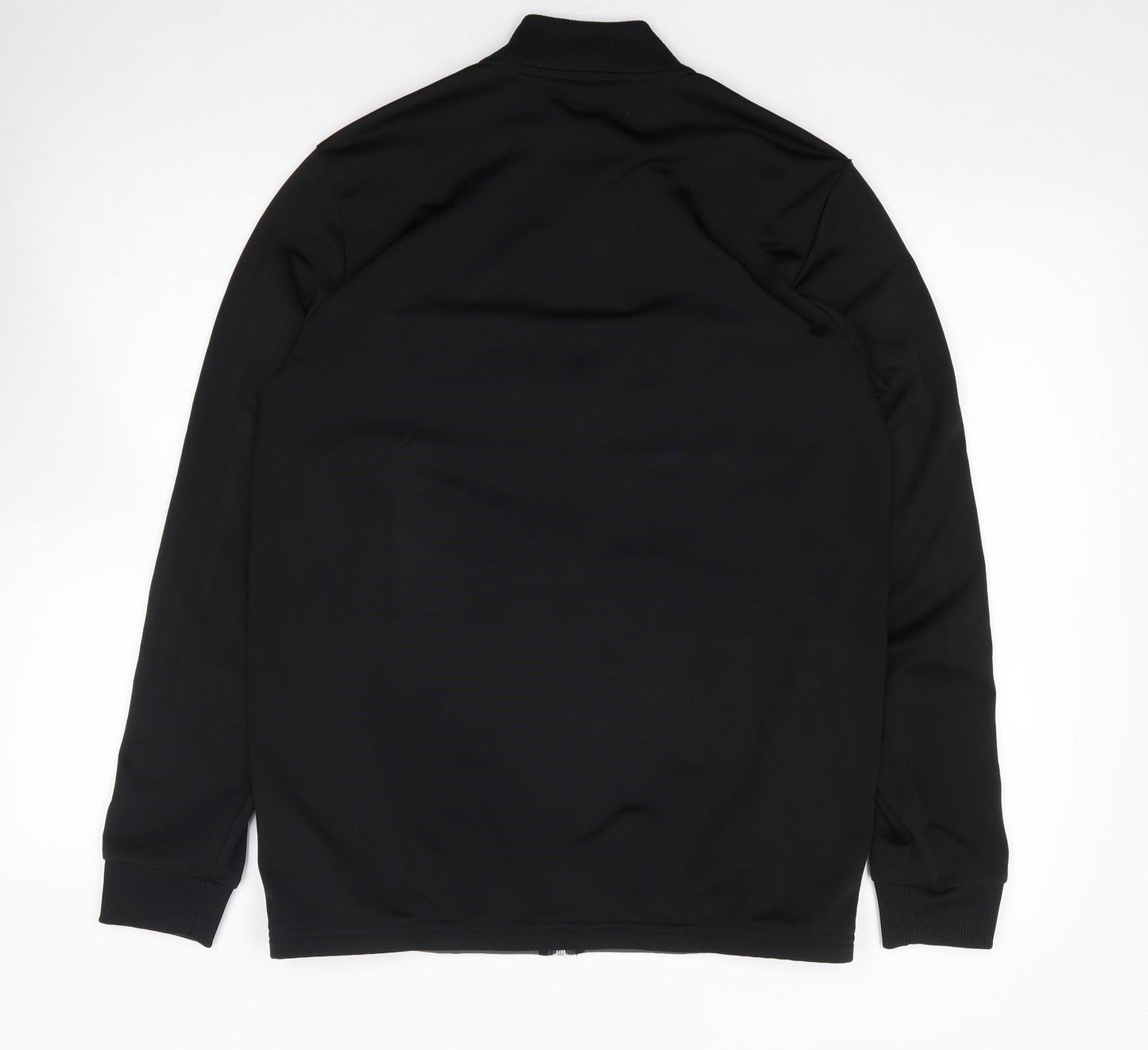 adidas Boys Black Colourblock Polyester Full Zip Sweatshirt Size 15-16 Years  Zip