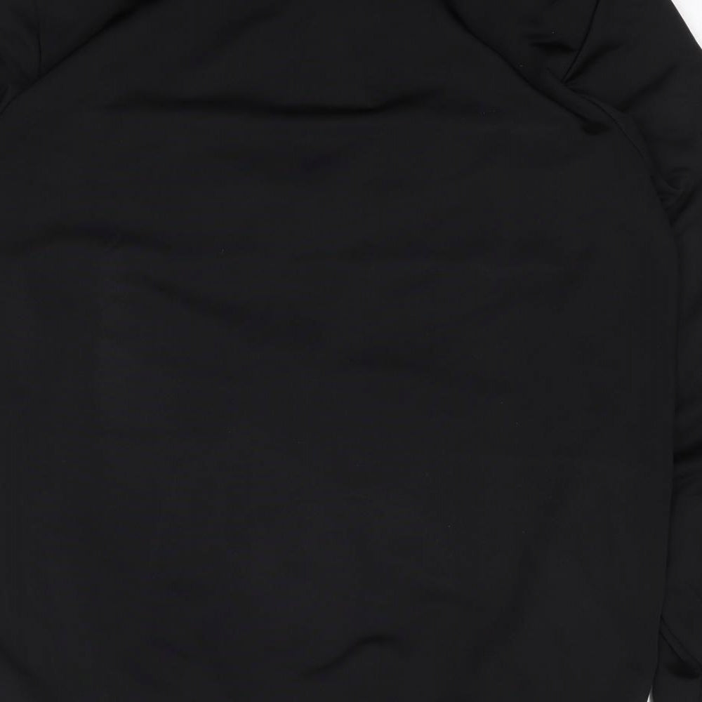adidas Boys Black Colourblock Polyester Full Zip Sweatshirt Size 15-16 Years  Zip