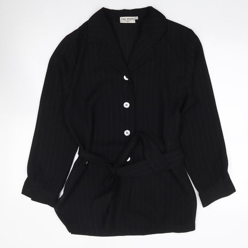 Anne Brooks Womens Black   Jacket  Size 12  Button