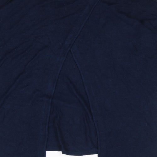 Oasis Womens Blue Round Neck  Viscose Pullover Jumper Size S