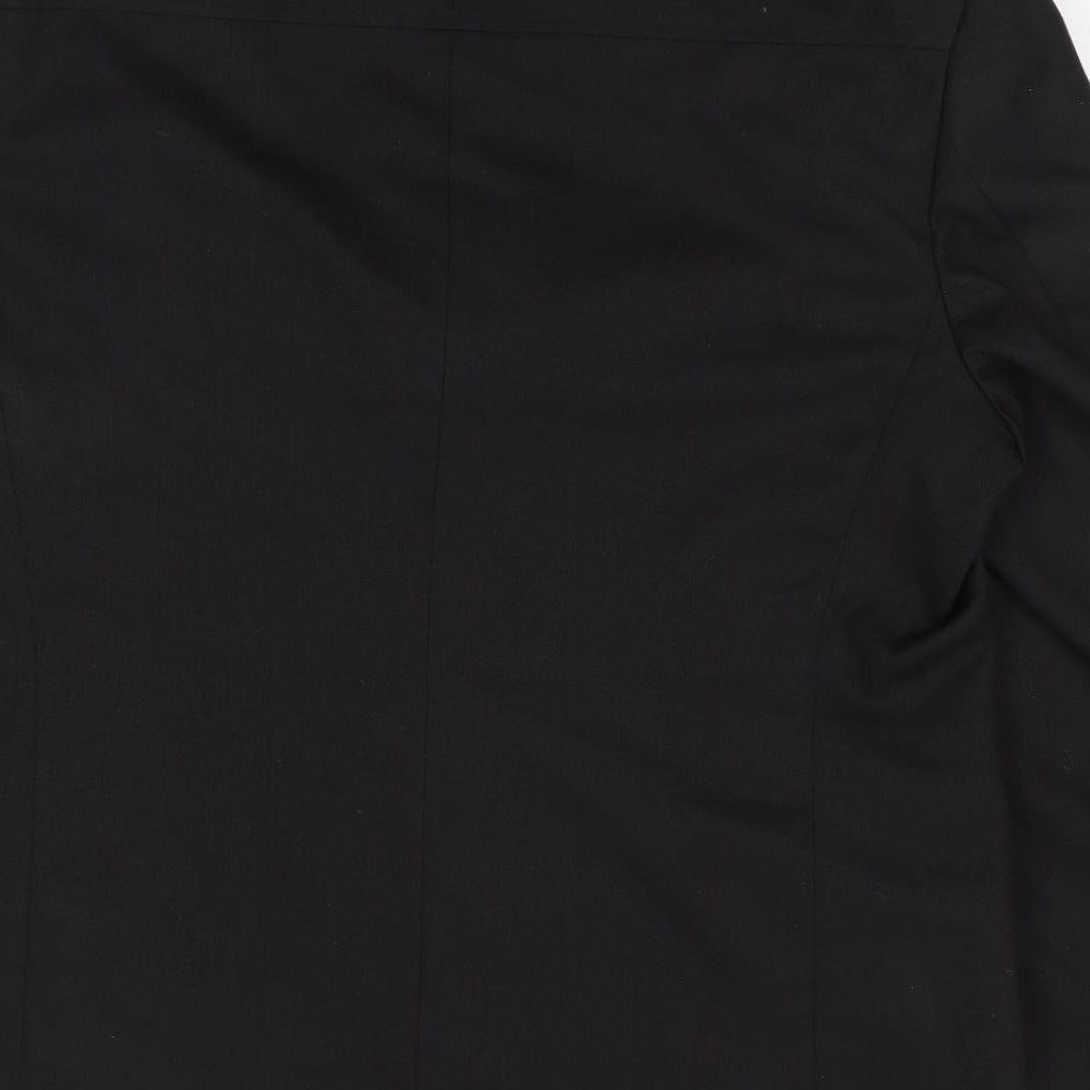 Armando Mens Black  Polyester Jacket Suit Jacket Size 42