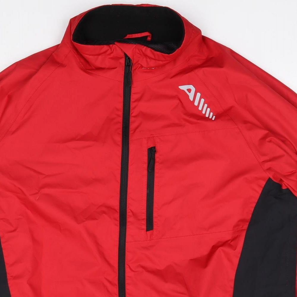 Altura Mens Red   Rain Coat Jacket Size L  Zip