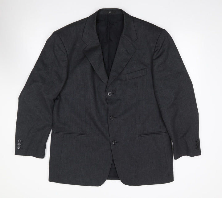 Ciro Citterio Mens Grey  Viscose Jacket Suit Jacket Size 42