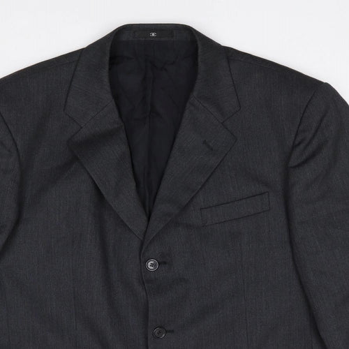 Ciro Citterio Mens Grey  Viscose Jacket Suit Jacket Size 42