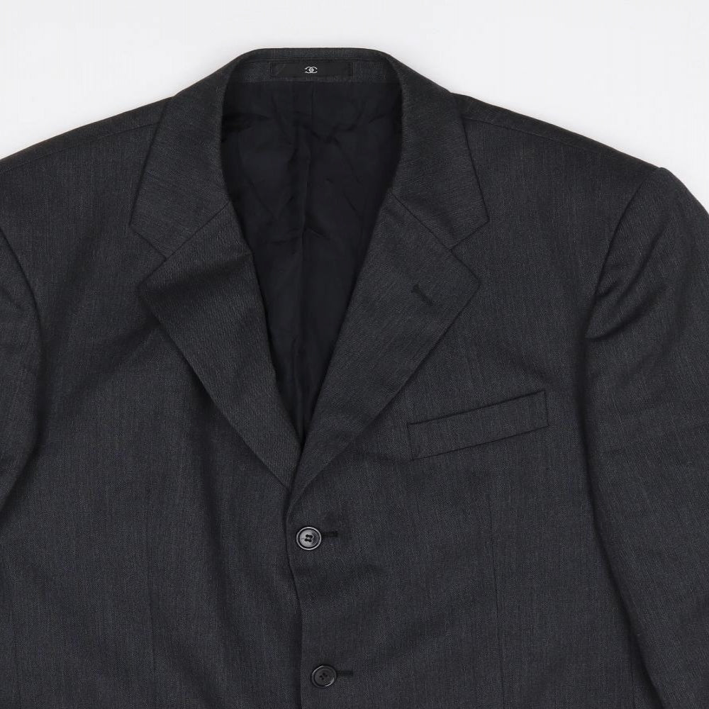 Ciro Citterio Mens Grey  Viscose Jacket Suit Jacket Size 42