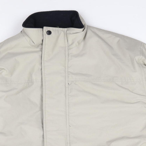 Cedarwood State Mens Beige   Rain Coat Coat Size M  Zip