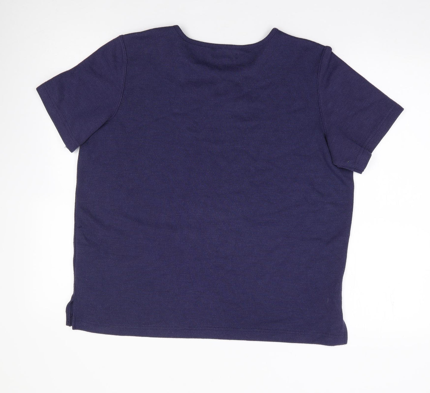 Bonmarché Womens Blue  Polyester Jersey T-Shirt Size M Round Neck