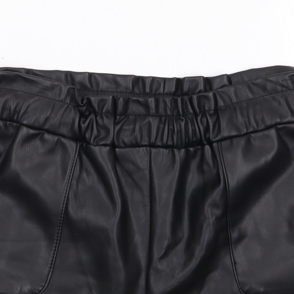 Primark Womens Black  Polyester Paperbag Shorts Size 12 L3 in Regular