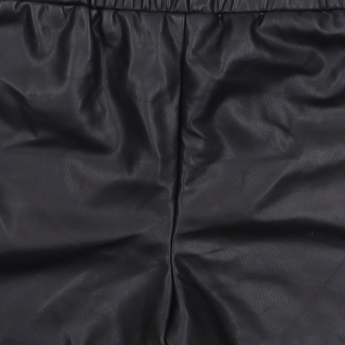 Primark Womens Black  Polyester Paperbag Shorts Size 12 L3 in Regular