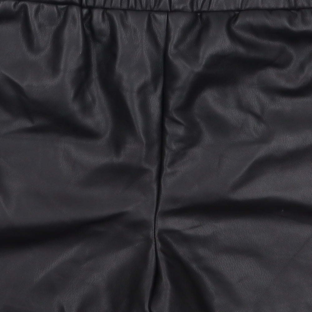 Primark Womens Black  Polyester Paperbag Shorts Size 12 L3 in Regular