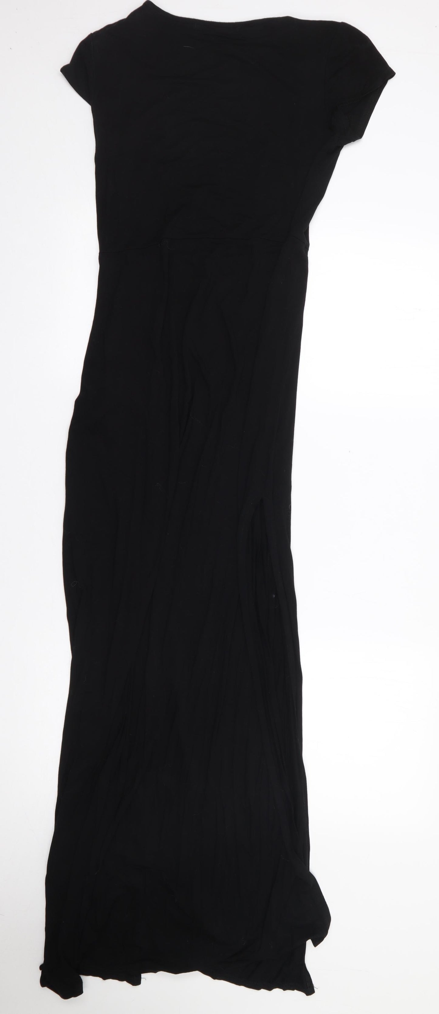 Boohoo Womens Black  Viscose Maxi  Size 10  Round Neck Pullover