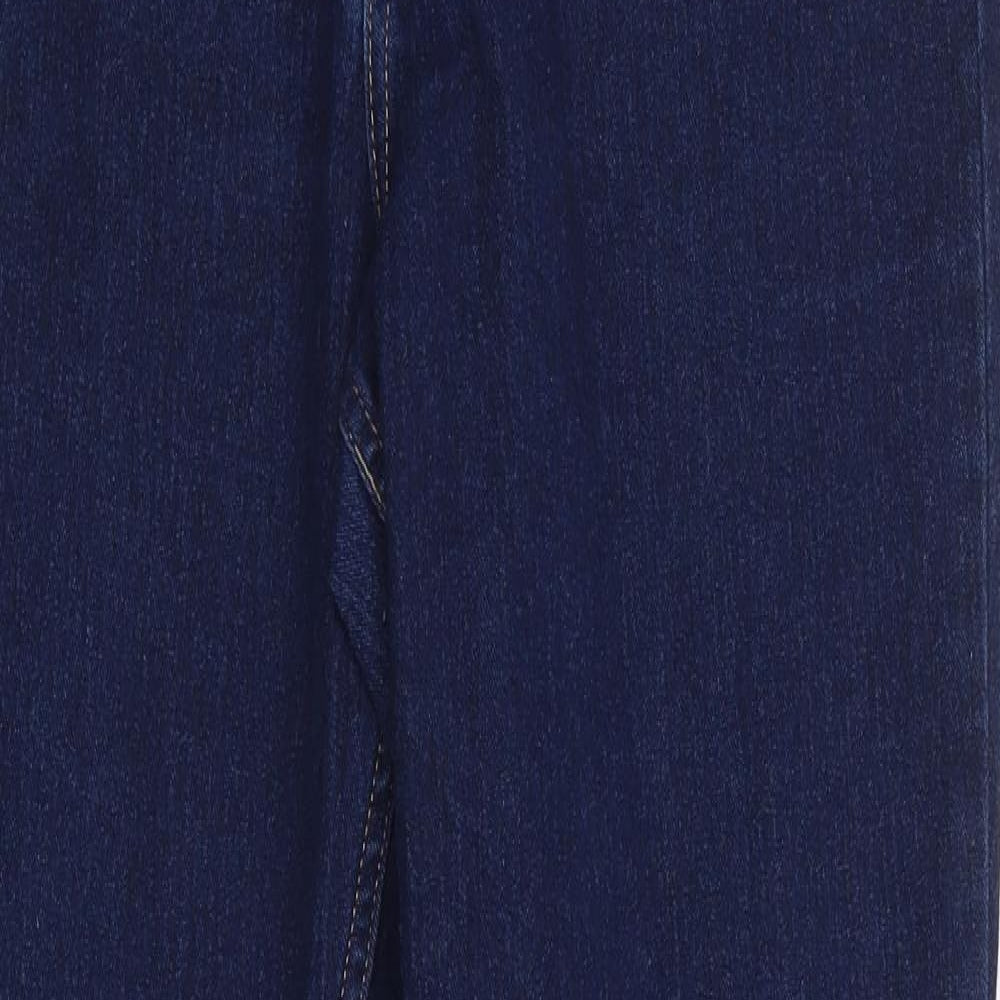H&M  Womens Blue  Cotton Skinny Jeans Size 32 L29 in Regular Zip