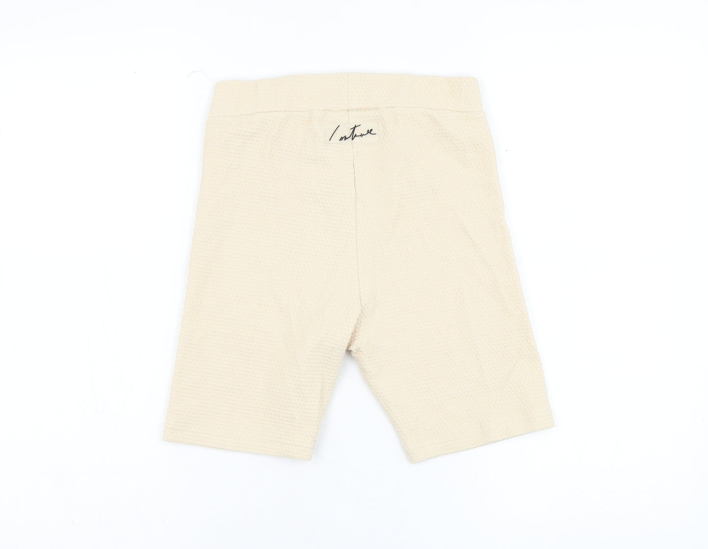 The Couture Club Womens Beige  Cotton Biker Shorts Size XS L7 in Regular Pull On