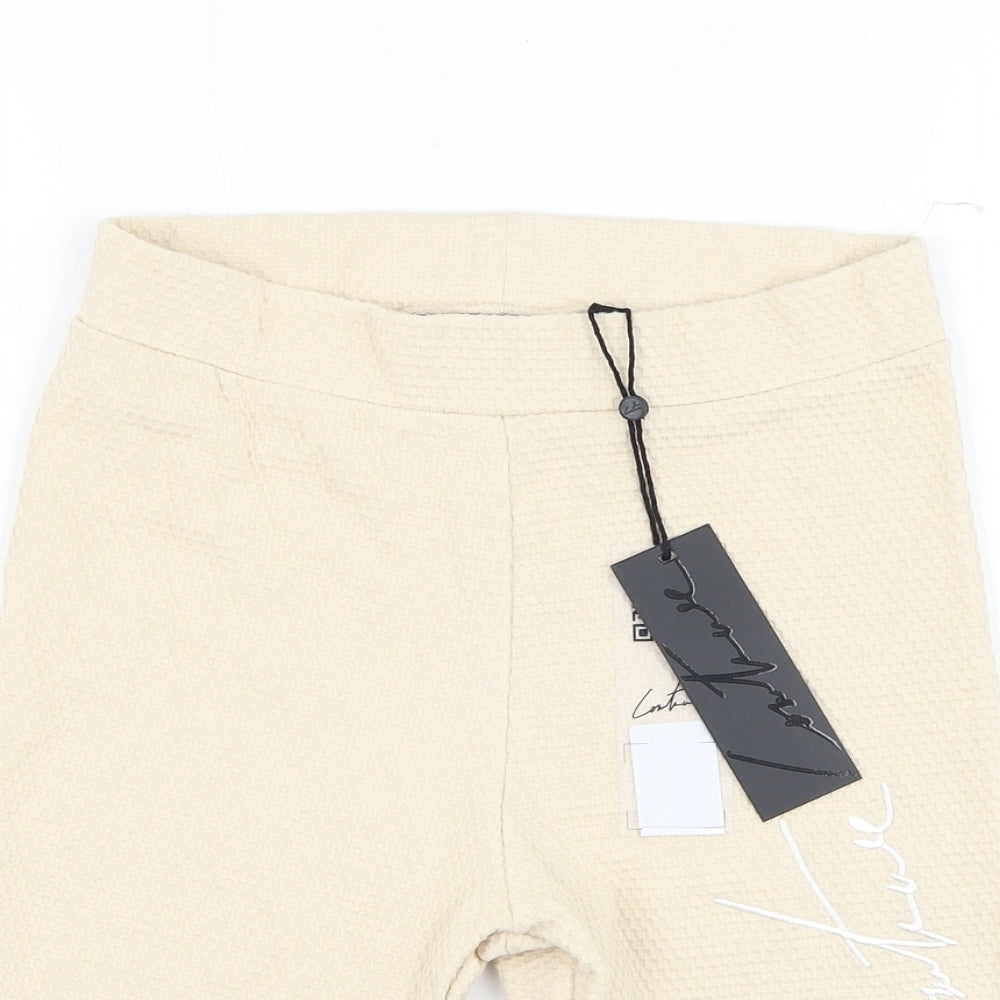The Couture Club Womens Beige  Cotton Biker Shorts Size XS L7 in Regular Pull On