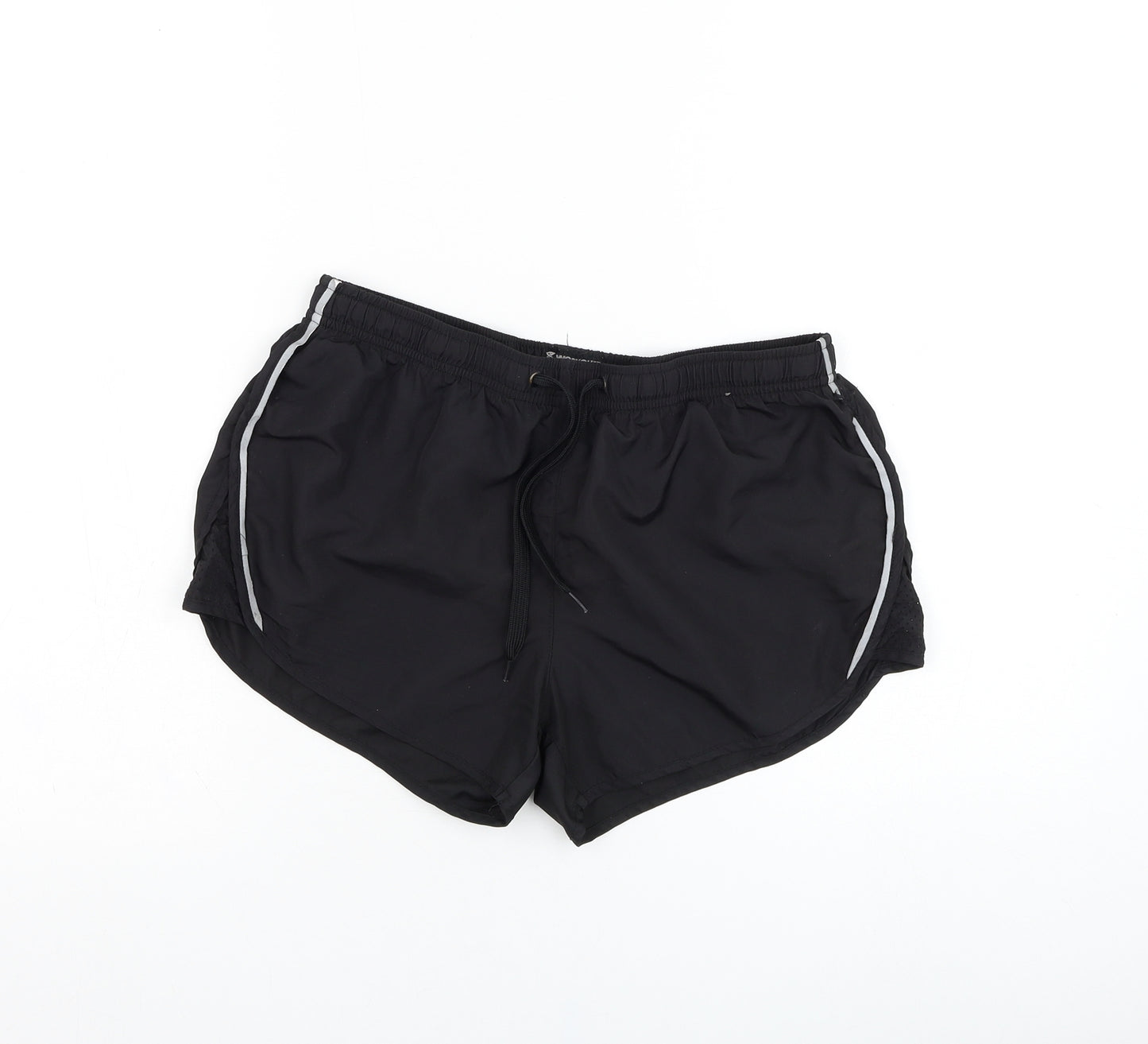 Primark Womens Black  Polyester Sweat Shorts Size 12 L3 in Regular