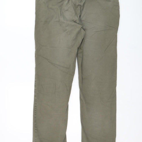 Timberland Mens Green  Cotton Trousers  Size 34 in L32 in Regular Zip