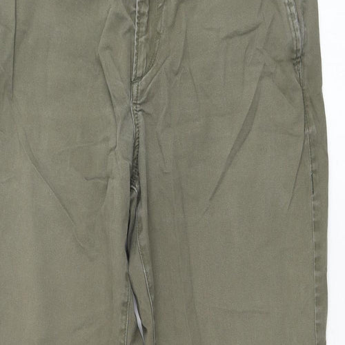 Timberland Mens Green  Cotton Trousers  Size 34 in L32 in Regular Zip