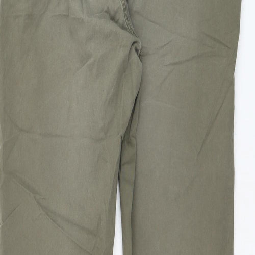 Timberland Mens Green  Cotton Trousers  Size 34 in L32 in Regular Zip